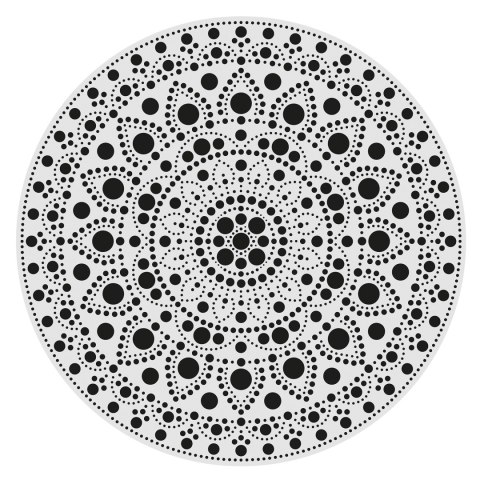 Malowanie kropkami DUO Koło 30 cm