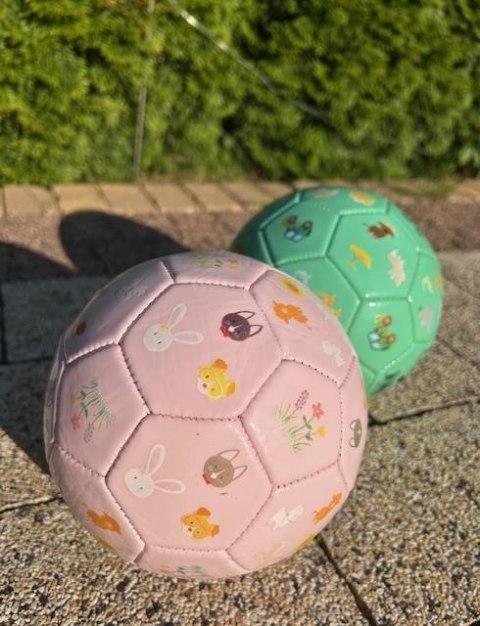 Piłka z imitacji skóry Safari pink Happy World