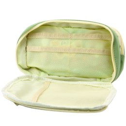 Piórnik Szkolny Dwukomorowy Z Kieszonkami Pojemny Zielony 22cm