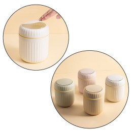 Mini Kosz Na Śmieci Otwierana Pokrywa Uniwersalny Elegancki Różowy