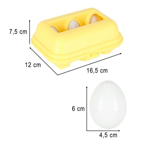 Układanka edukacyjna sorter dopasuj kształty jajka montessori owoce warzywa 6szt