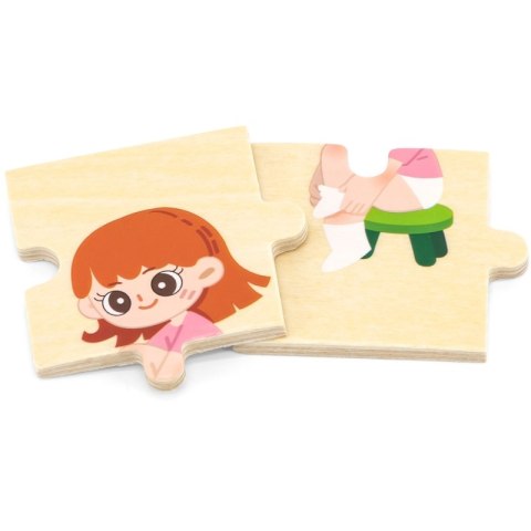 VIGA Drewniana Układanka Edukacyjna Dzieci 6szt