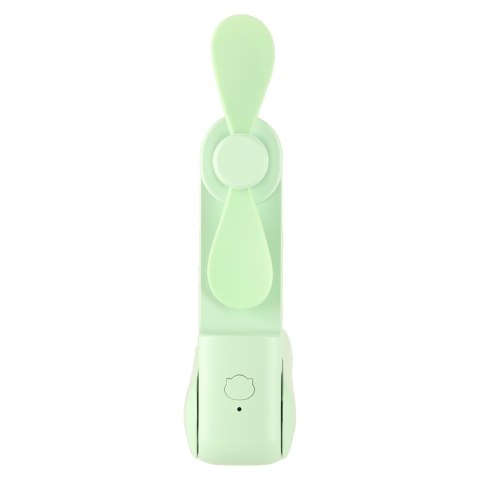 Wiatrak biurkowy wentylator mini ręczny składany wiatraczek przenośny USB zielony