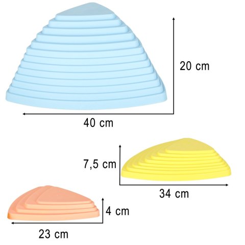 Ścieżka sensoryczna kamienie rzeczne do treningu równowagi podłoga to lawa gra 11 elementów pastelowa