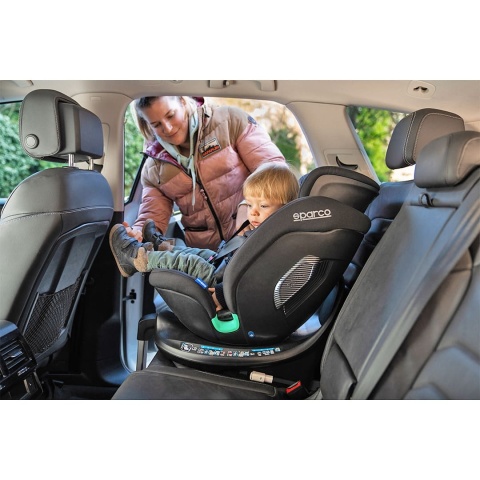 Sparco Kids SK7000i i-Size fotelik samochodowy 40-150 cm 0-12 lat - Grey