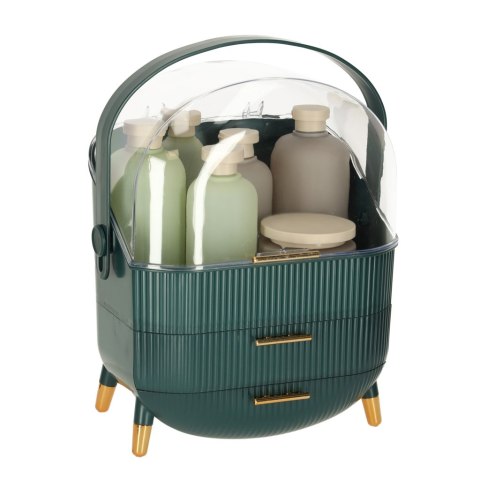 Szkatułka organizer na kosmetyki szafka zielona