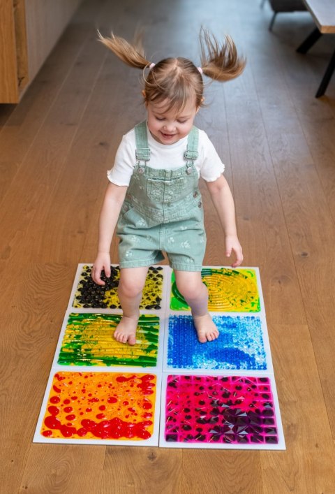 TULLO 701 Ścieżka sensoryczna - sensoryczne płytki z cieczą fakturowe 4 szt.