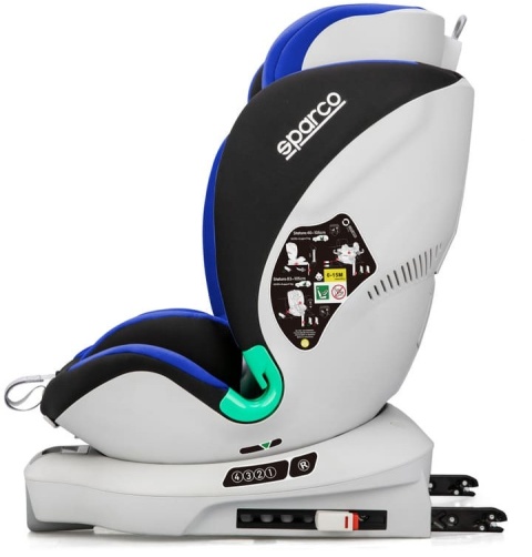 SK6000i SPARCO i-Size 40-135cm 9-25kg obrotowy fotelik samochodowy - Blue