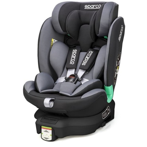 SK6000i SPARCO i-Size 40-135cm 9-25kg IsoFix obrotowy fotelik samochodowy - Szary