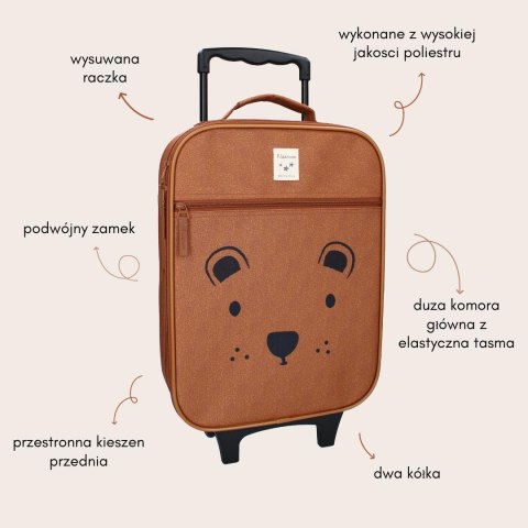 Walizka dla dzieci KIDZROOM Big Teddy Bear brown