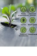 Agrotkanina Czarna 1,1x50m UV 135g Antychwastowa Agrowłóknina + Kotwy