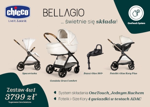 Chicco Bellagio wózek 4w1 Kory Full 360 - Lunar Rock