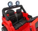 Jeep Wrangler Rubicon na akumulator dla dzieci Czerwony + Pilot + Radio MP3 LED + Koła EVA