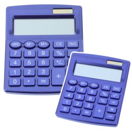 Kalkulator Biurowy Szkolny Klasyczny 8-Cyfrowy LCD Solar Granatowy