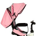 Rowerek trójkołowy Trike Fix V3 rower spacerówka 3w1 obracany 360 wolne koło różowy