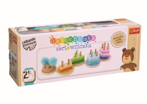 TREFL 61517 Zabawka drewniana - Gąsieniczka sortowniczka