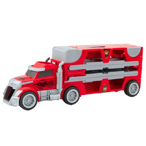 Zestaw Ciężarówka Rozkładana Z Torem Wyścigowym 6 Autek