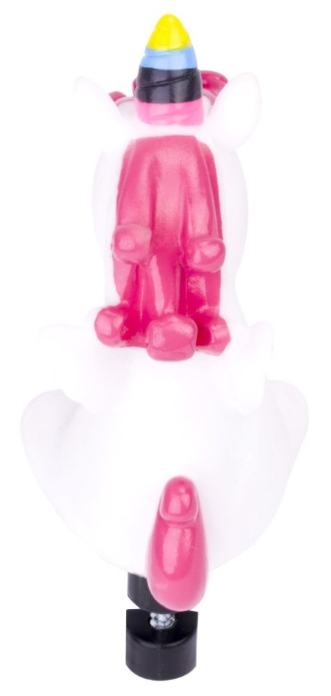 Dzwonek - piszczek na kierownicę do roweru w kształcie jednorożca - biały