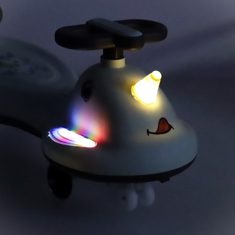 Jeździk grawitacyjny LED Swing FIX S1 skuter z rączką szary max 65kg