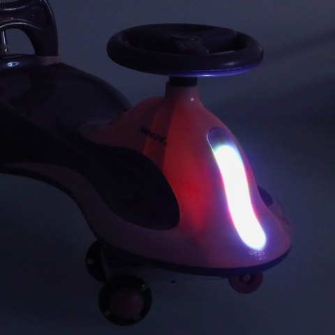 Jeździk grawitacyjny LED Swing FIX S2 skuter z rączką fioletowy max 100kg