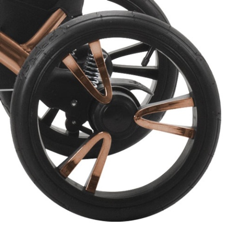 KOŁO 3V IMITACJA 40 DUŻE - CZARNE + CZARNE CZARNY PRZYCISK BEZDĘTKOWE