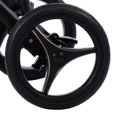 KOŁO TRIO IMIT 40 DUŻE - CZARNE + CZARNE + CIEMNY CHROM RAMKA BEZDĘTKOWE