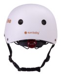 Kask M dla dzieci 3-7 lat - SUN BABY z lampką LED biały