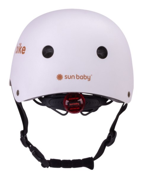 Kask M dla dzieci 3-7 lat - SUN BABY z lampką LED biały