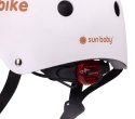 Kask M dla dzieci 3-7 lat - SUN BABY z lampką LED biały