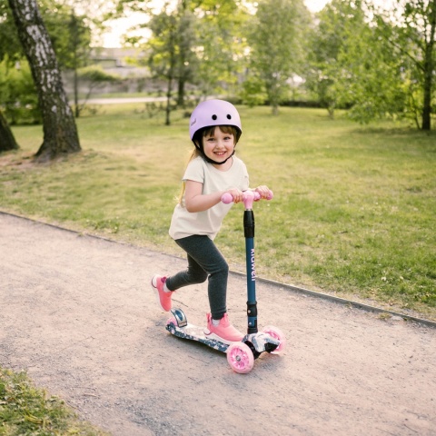 Kask ochronny dla dzieci Kidwell ORIX II na rower, rolki i hulajnogę! 52-56 cm - Violet Matt M
