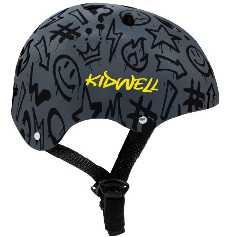 Kask ochronny dla dzieci Kidwell ORIX PLUS na rower, rolki i hulajnogę! 52-56 cm - Graffiti M