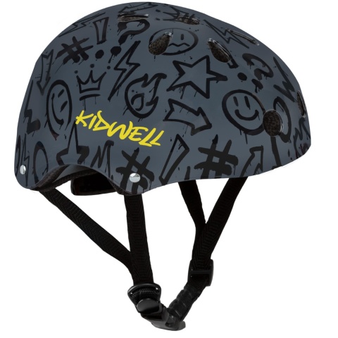 Kask ochronny dla dzieci Kidwell ORIX PLUS na rower, rolki i hulajnogę! 52-56 cm - Graffiti M