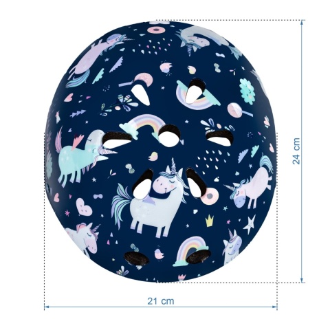 Kask ochronny dla dzieci Kidwell ORIX PLUS na rower, rolki i hulajnogę! 52-56 cm - Unicorn M