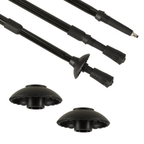 Kijki kije trekkingowe do nordic walking składane 2 sztuki czarne