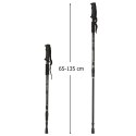 Kijki kije trekkingowe do nordic walking składane 2 sztuki czarne