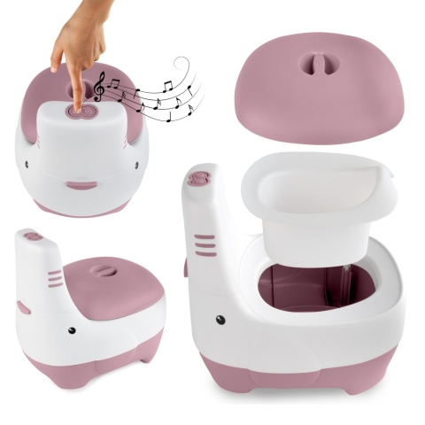 Nocnik interaktywny dla dzieci z dźwiękiem spłuczki Kidwell FINO Pink