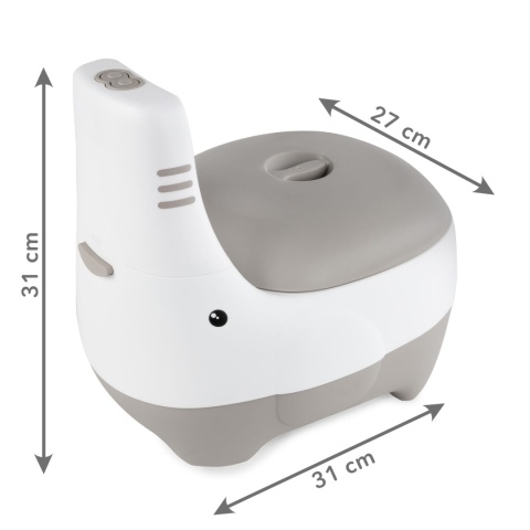 Nocnik interaktywny dla dzieci z dźwiękiem spłuczki Kidwell FINO szary