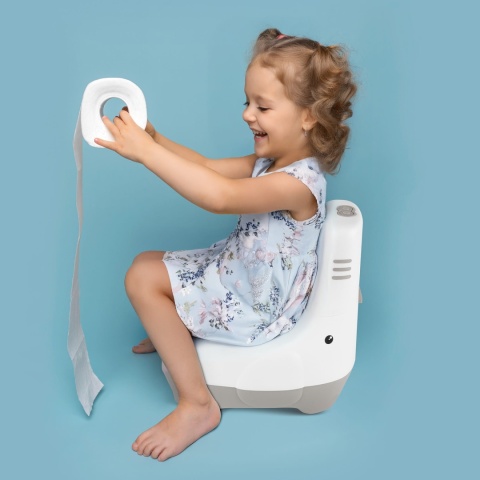 Nocnik interaktywny dla dzieci z dźwiękiem spłuczki Kidwell FINO szary