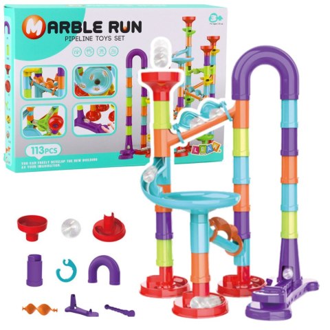 Zestaw Tor Dla Kulek Kulkodrom Zjeżdżalnie Kolorowa Konstrukcja