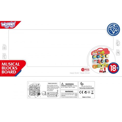 WOOPIE BABY Montessori Tablica Manipulacyjna Kolorowy Panel Aktywności