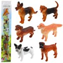 Zestaw Mini Figurki Psy Owczarek Niemiecki Jamnik Buldog Francuski 4cm 6szt