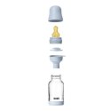 BIBS BUTELKA SZKLANA ze smoczkiem antykolkowym z kauczuku naturalnego poj. 120 ml BABY BLUE