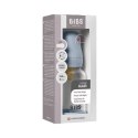 BIBS BUTELKA SZKLANA ze smoczkiem antykolkowym z kauczuku naturalnego poj. 120 ml BABY BLUE
