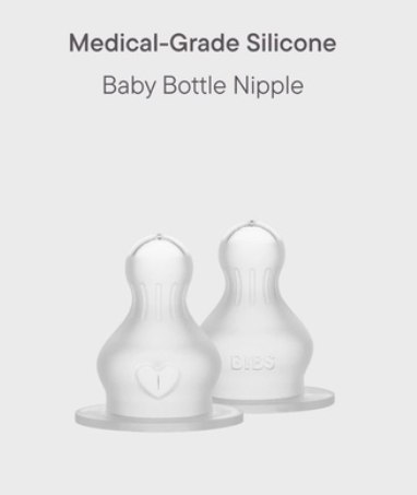 BIBS BUTELKA SZKLANA ze smoczkiem antykolkowym z kauczuku naturalnego poj 240 ml BABY BLUE