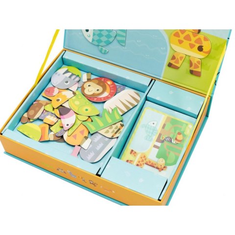 CLASSIC WORLD CW20025 Układanka Magnetyczna Zwierzęta Tablica Klocki Puzzle Pamięć 60 el.