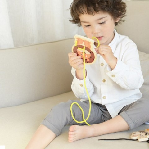 CLASSIC WORLD CW20116 Drewniana Sznurowanka Przeplatanka Nawlekanka Zwierzątka Afryka 10 el.