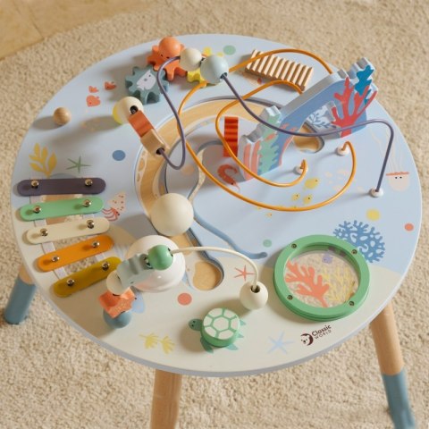 CLASSIC WORLD CW20238 Drewniany Stolik Aktywności "Morskie Życie" Muzyczno Edukacyjny