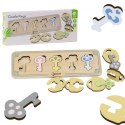 CLASSIC WORLD CW40055 Drewniana Układanka Montessori Sensoryczna Klucze i Zamki do Dopasowania