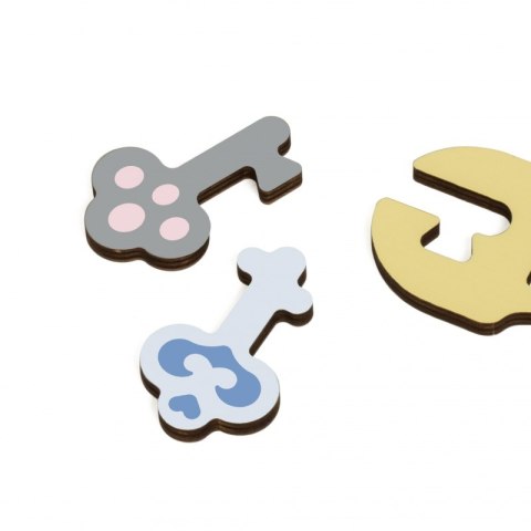 CLASSIC WORLD CW40055 Drewniana Układanka Montessori Sensoryczna Klucze i Zamki do Dopasowania