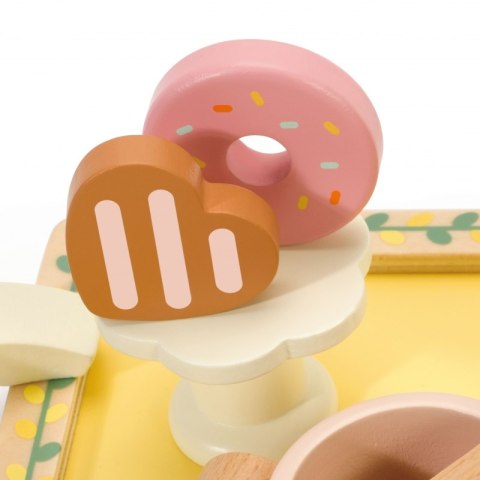 CLASSIC WORLD CW50577 Drewniany Zestaw do Herbaty i Deserów 14 el.